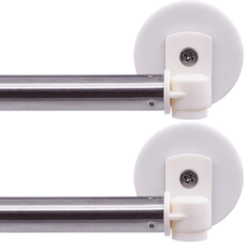 YYST Type A 39.5" Magnetic Curtain Cafe Petite Sash Rod, French Door Curtain Rod,Panel Door,NO Marks (White-2) - Image 1